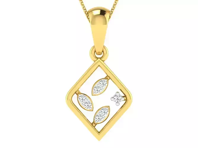Solitaire Women Pendants 3dm STL FBX OBJ Render Details