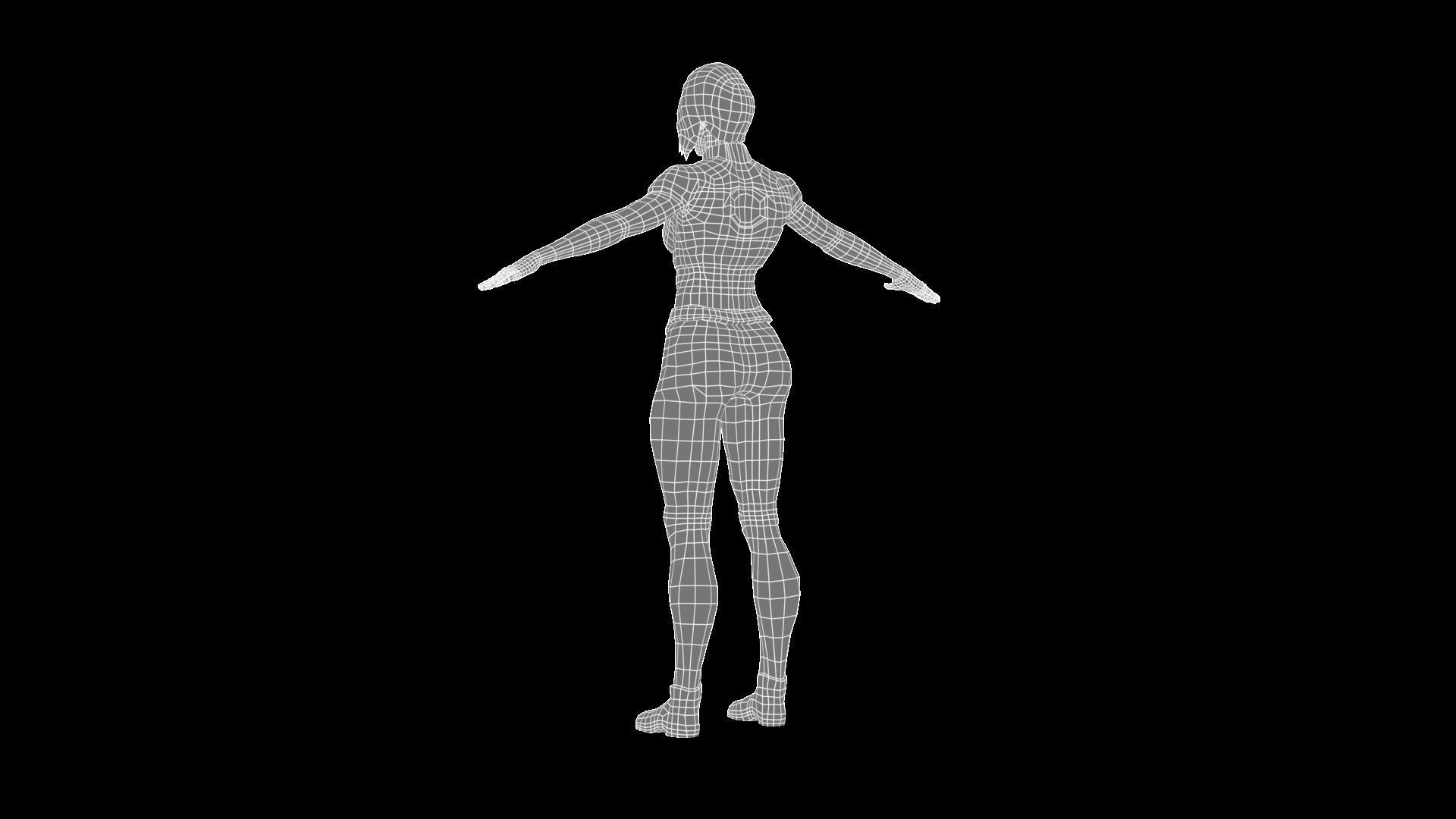 Character - Assassin Low-poly 3D model_6