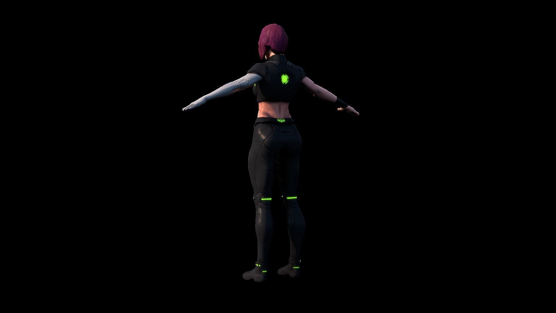 Character - Assassin Low-poly 3D model_4