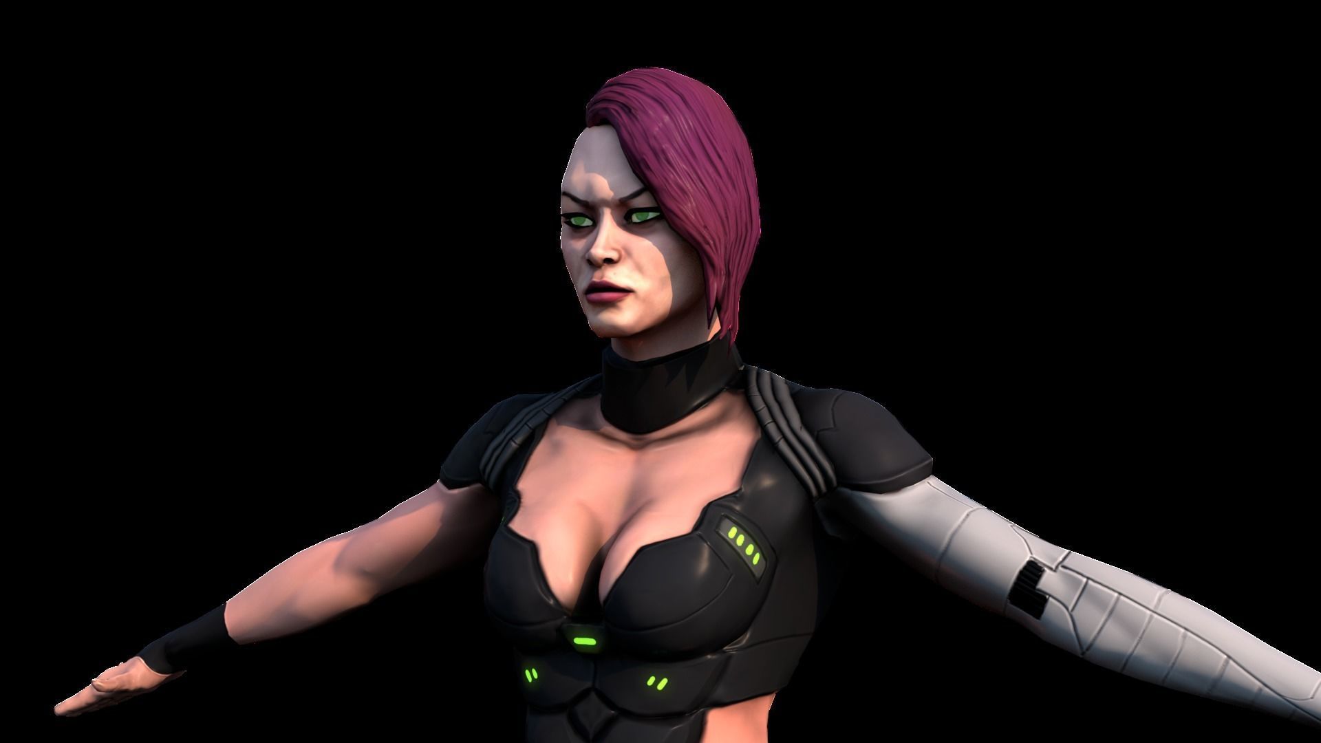 Character - Assassin Low-poly 3D model_3