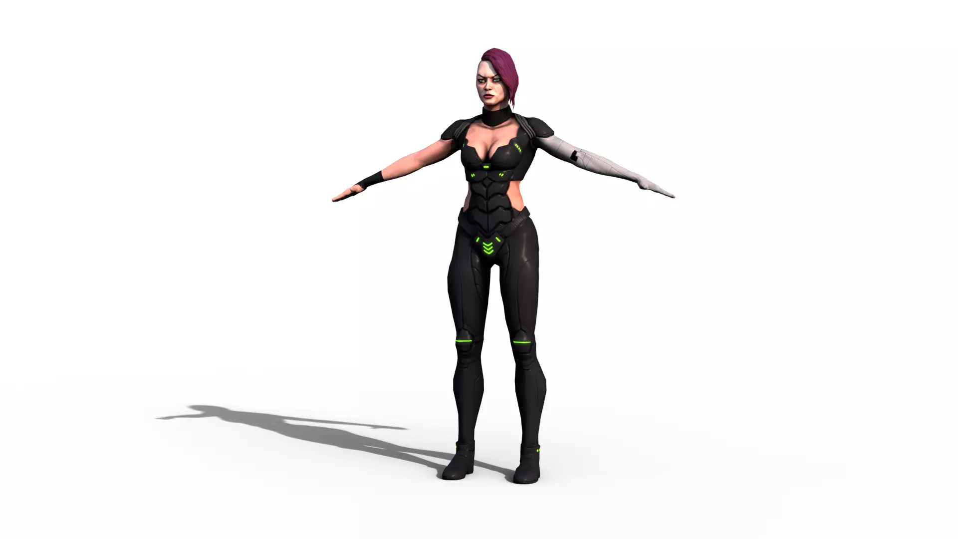 Character - Assassin Low-poly 3D model_0