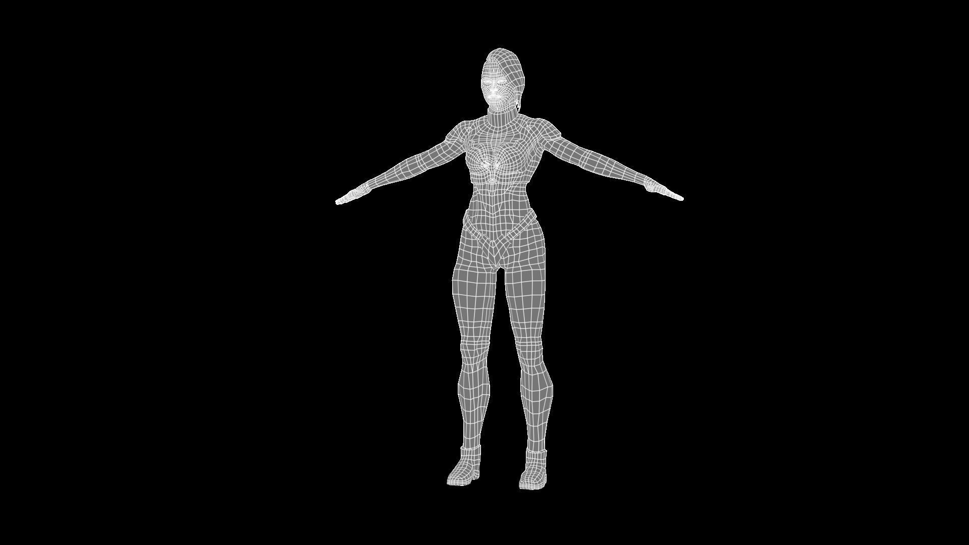 Character - Assassin Low-poly 3D model_5