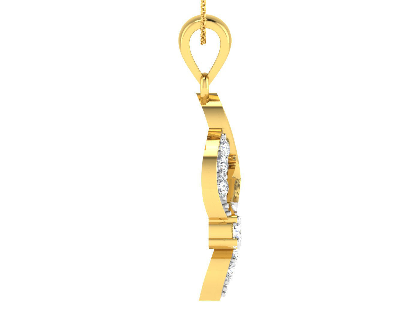 Solitaire Women Pendants 3dm STL FBX OBJ Render Details 3D print model_2
