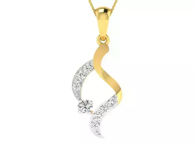 Solitaire Women Pendants 3dm STL FBX OBJ Render Details