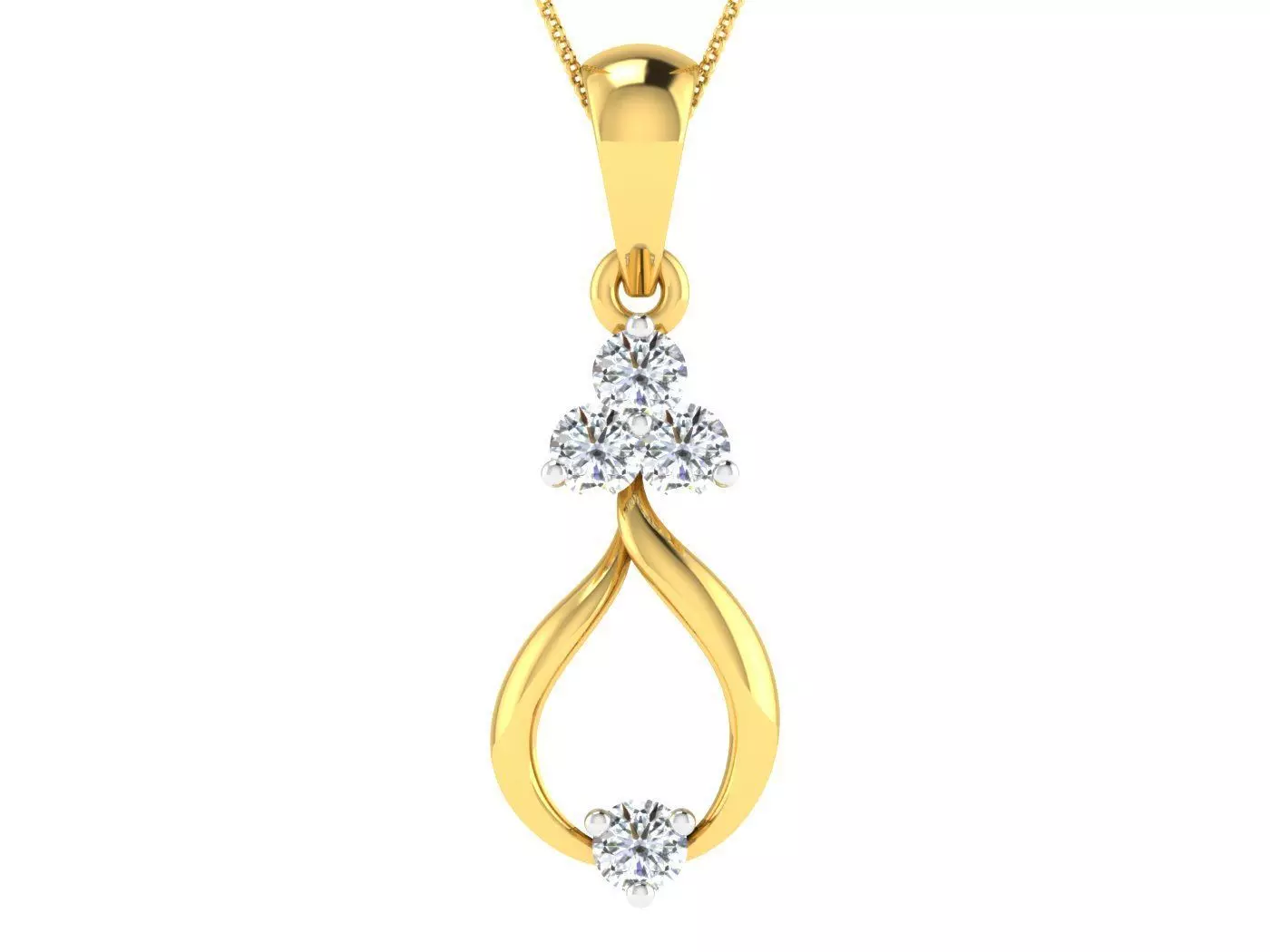 Solitaire Women Pendants 3dm STL FBX OBJ Render Details 3D print model_0