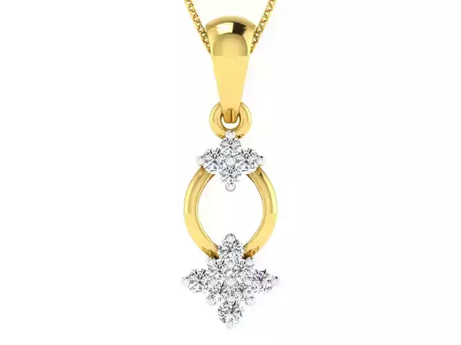 Solitaire Women Pendants 3dm STL FBX OBJ Render Details