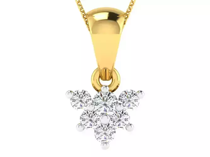 Solitaire Women Pendants 3dm STL FBX OBJ Render Details