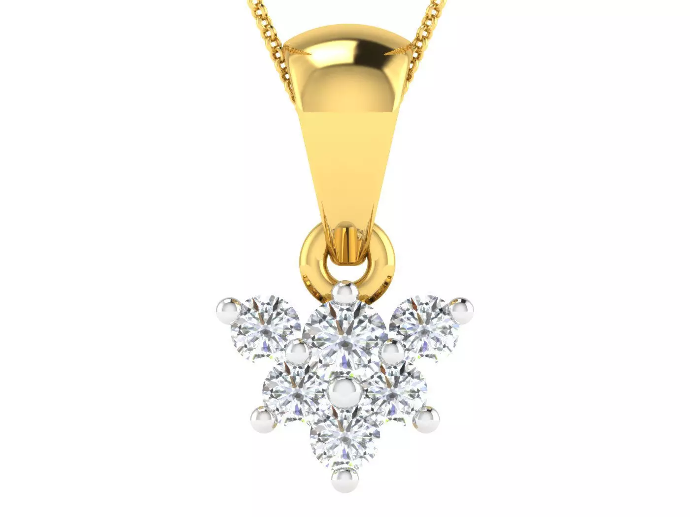 Solitaire Women Pendants 3dm STL FBX OBJ Render Details 3D print model_0