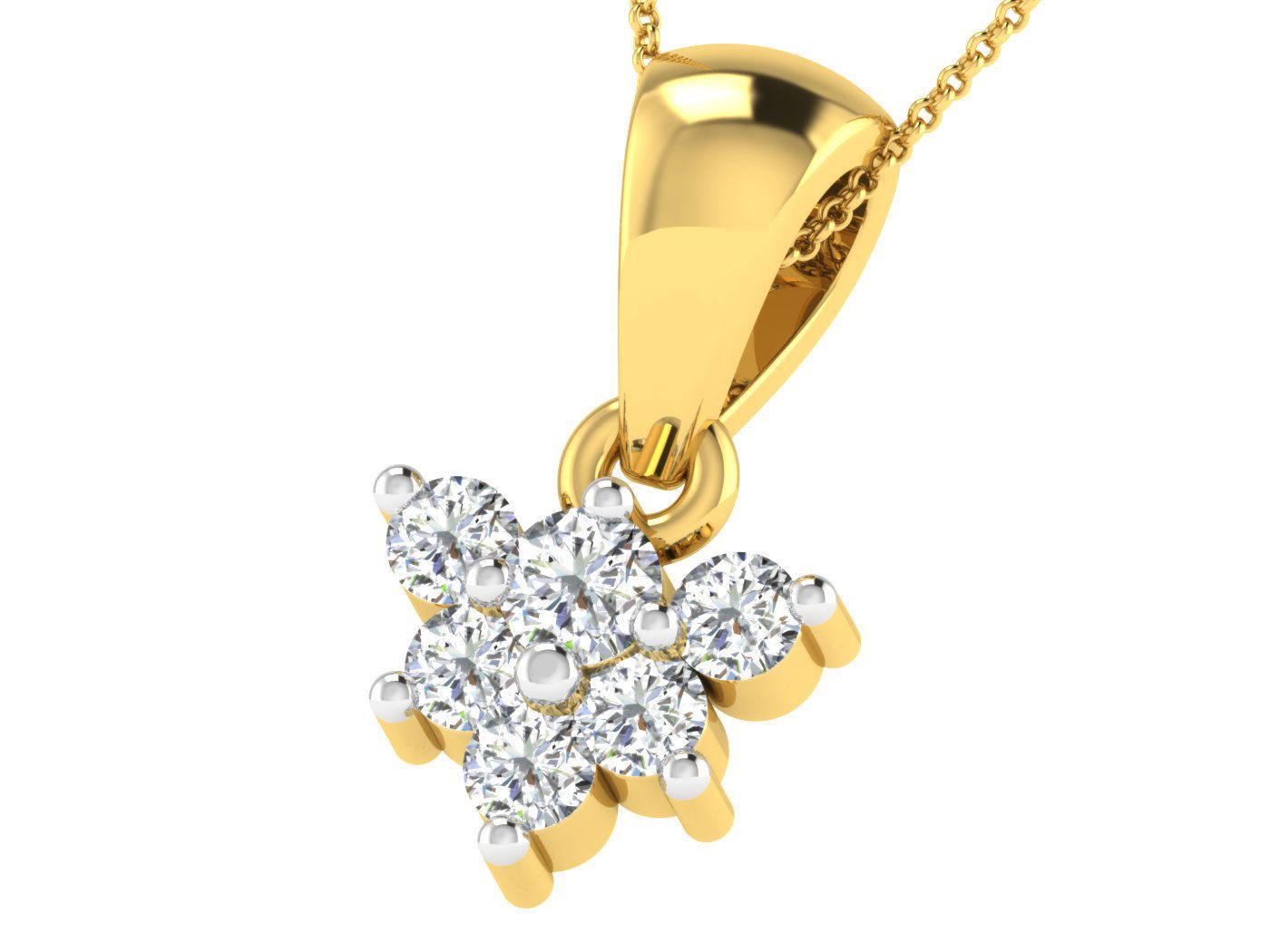 Solitaire Women Pendants 3dm STL FBX OBJ Render Details 3D print model_1