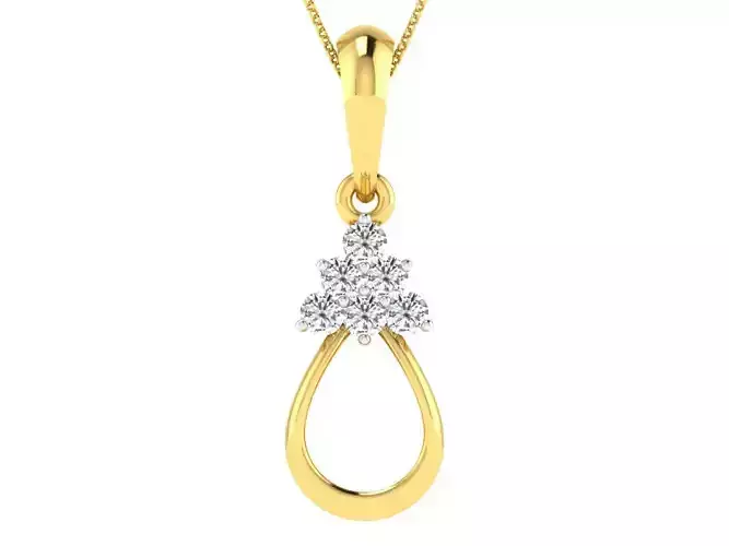 Solitaire Women Pendants 3dm STL FBX OBJ Render Details