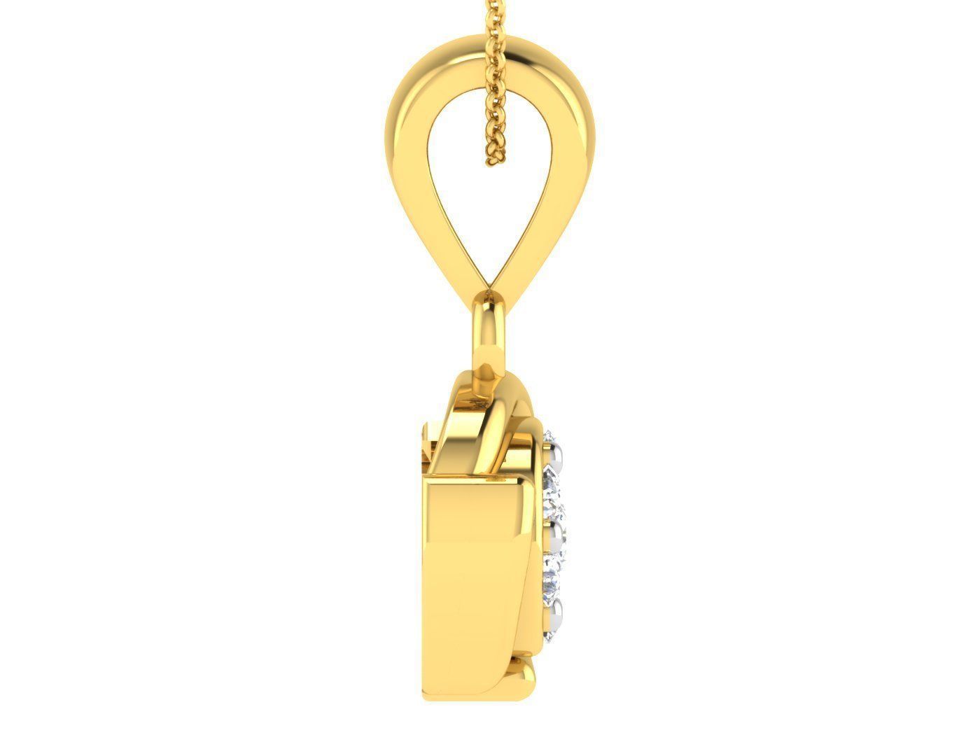 Solitaire Women Pendants 3dm STL FBX OBJ Render Details 3D print model_2