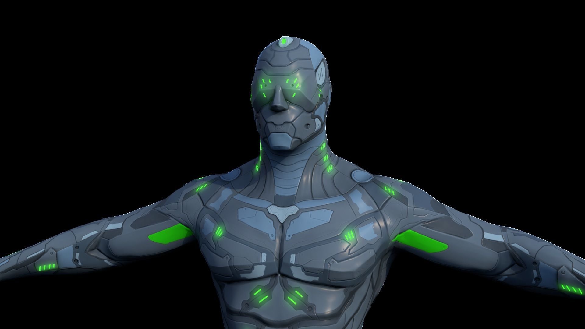 Character - Gunner Low-poly 3D model_1