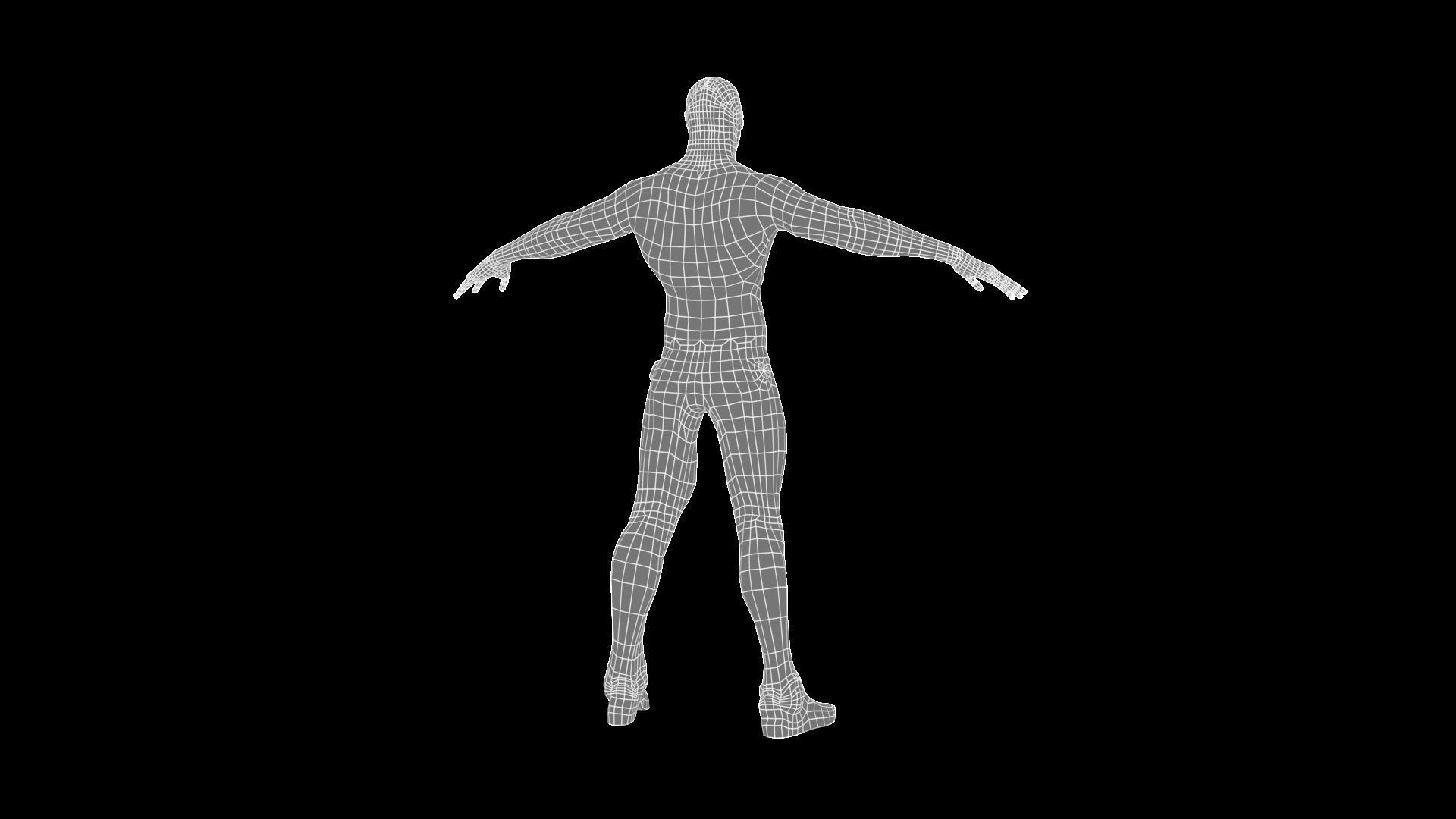 Character - Gunner Low-poly 3D model_6