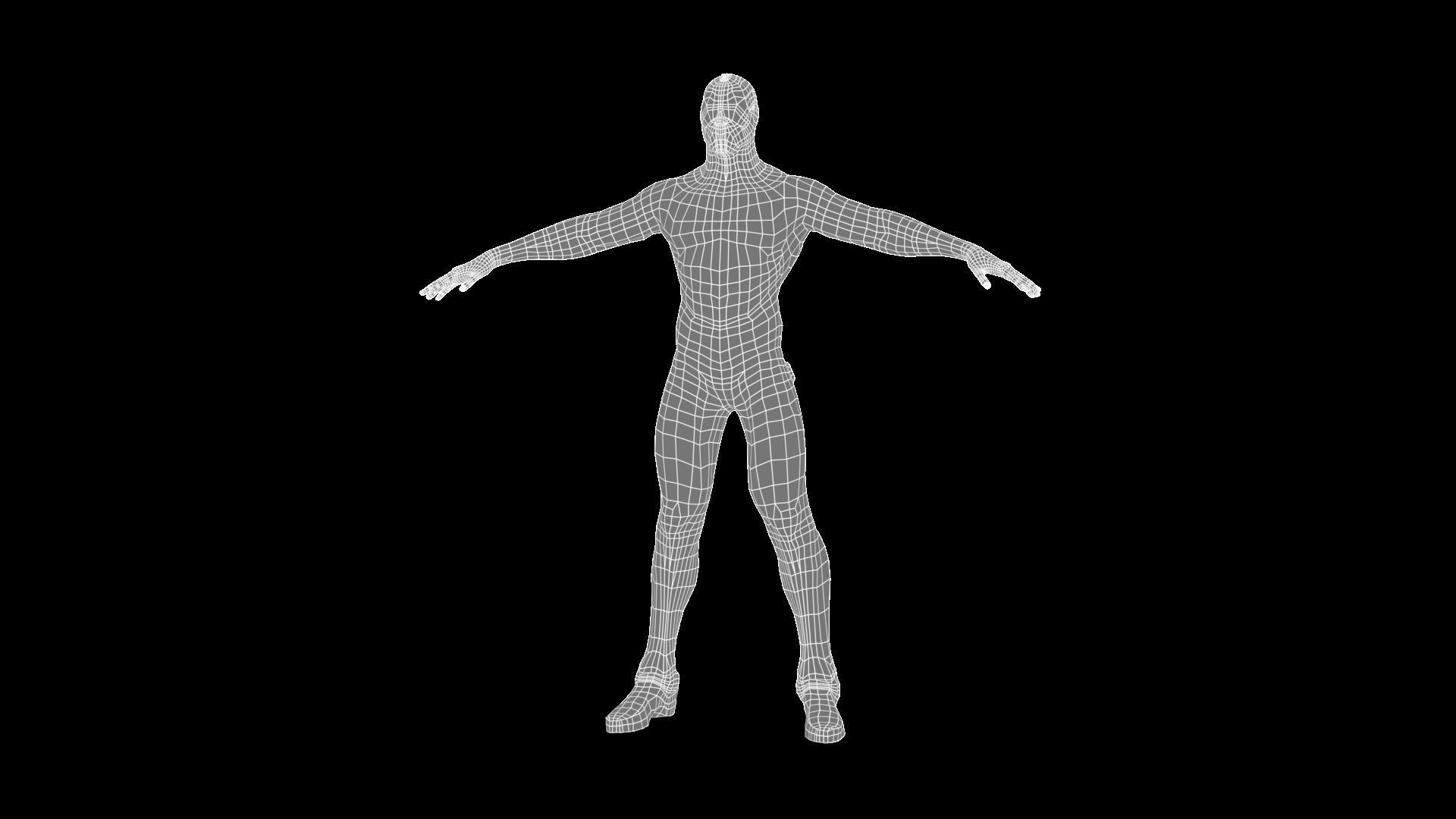 Character - Gunner Low-poly 3D model_5