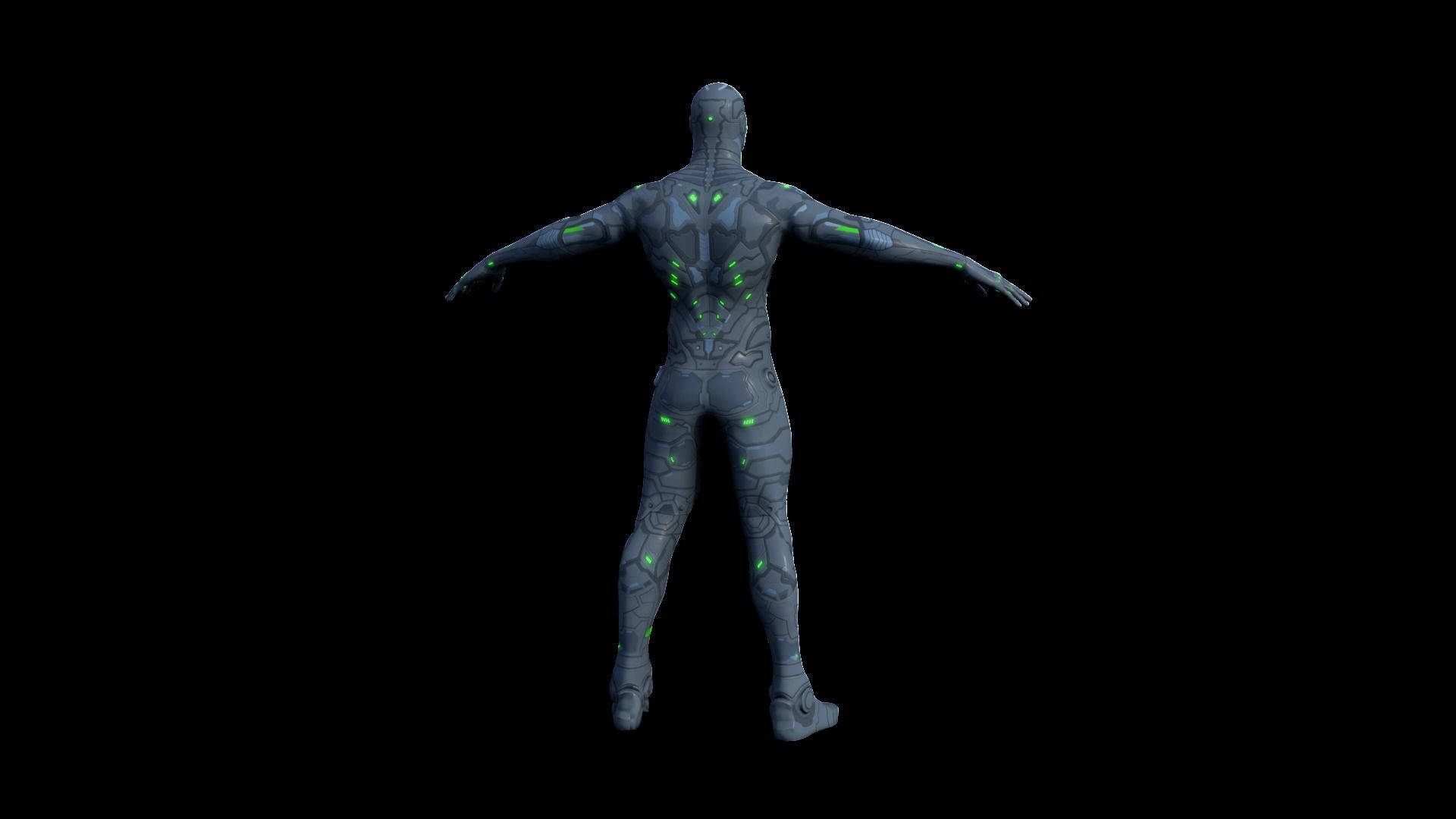 Character - Gunner Low-poly 3D model_4