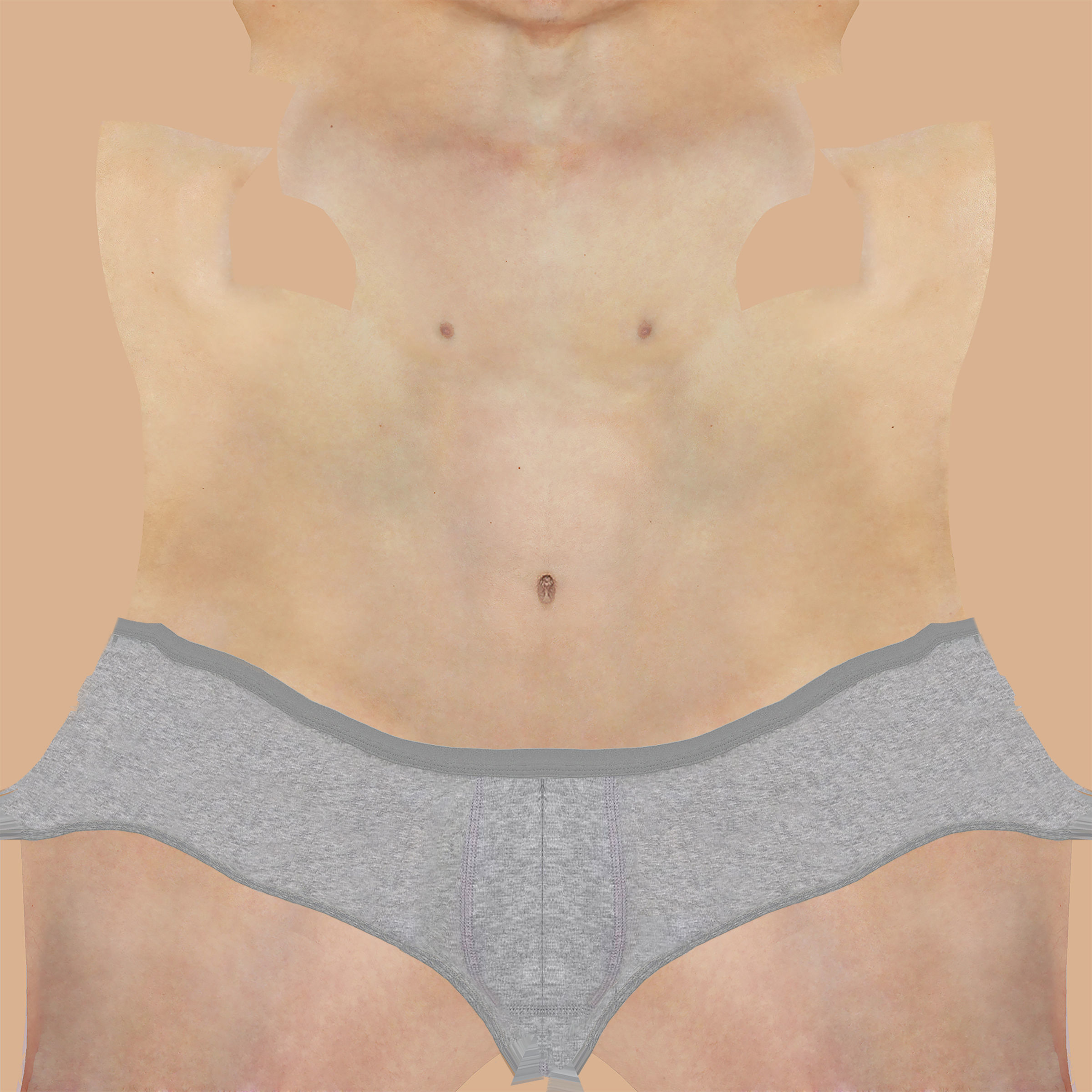 Girls Pan Collar Dress Low-poly 3D model_10