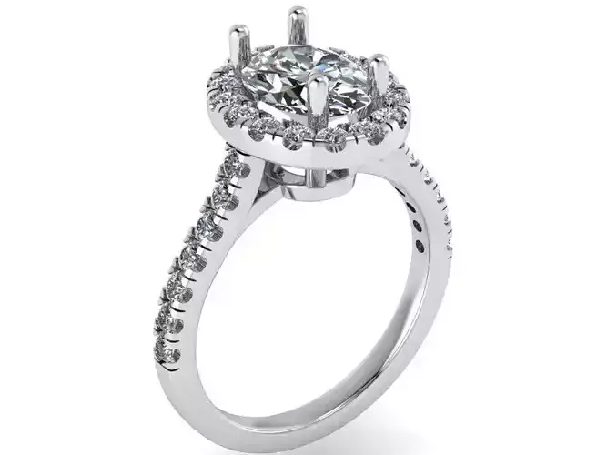 Oval Halo Ring 1240
