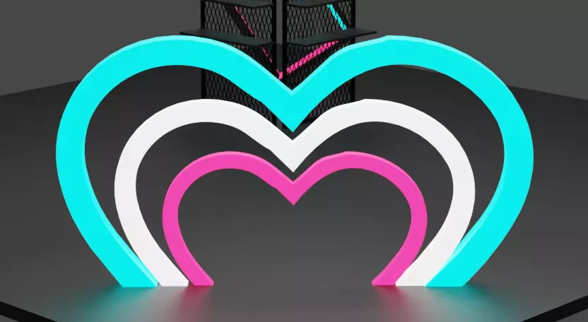 Half Heart Arch Free 3D model