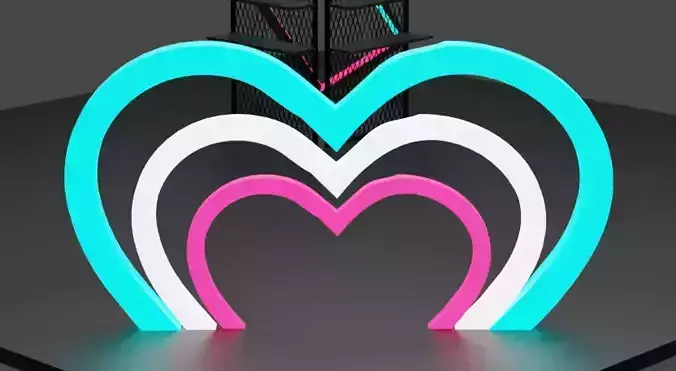 Half Heart Arch  Free 3D model