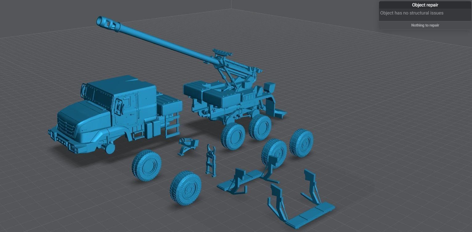 Caesar 155mm Scale model 3D print model_5