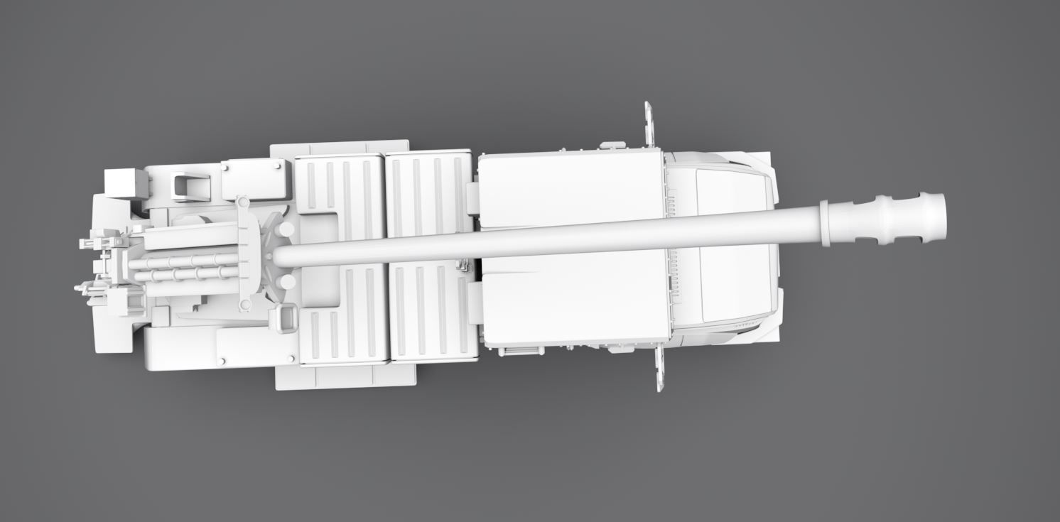 Caesar 155mm Scale model 3D print model_3