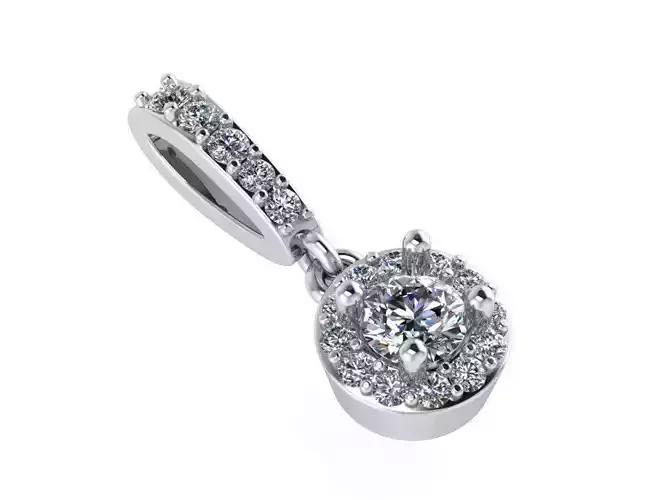 Round Halo Pendant 1247