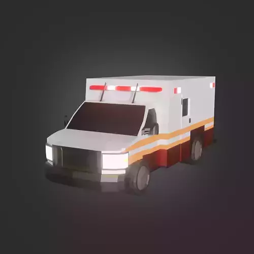 ambulance GM C D R-90  low-poly car