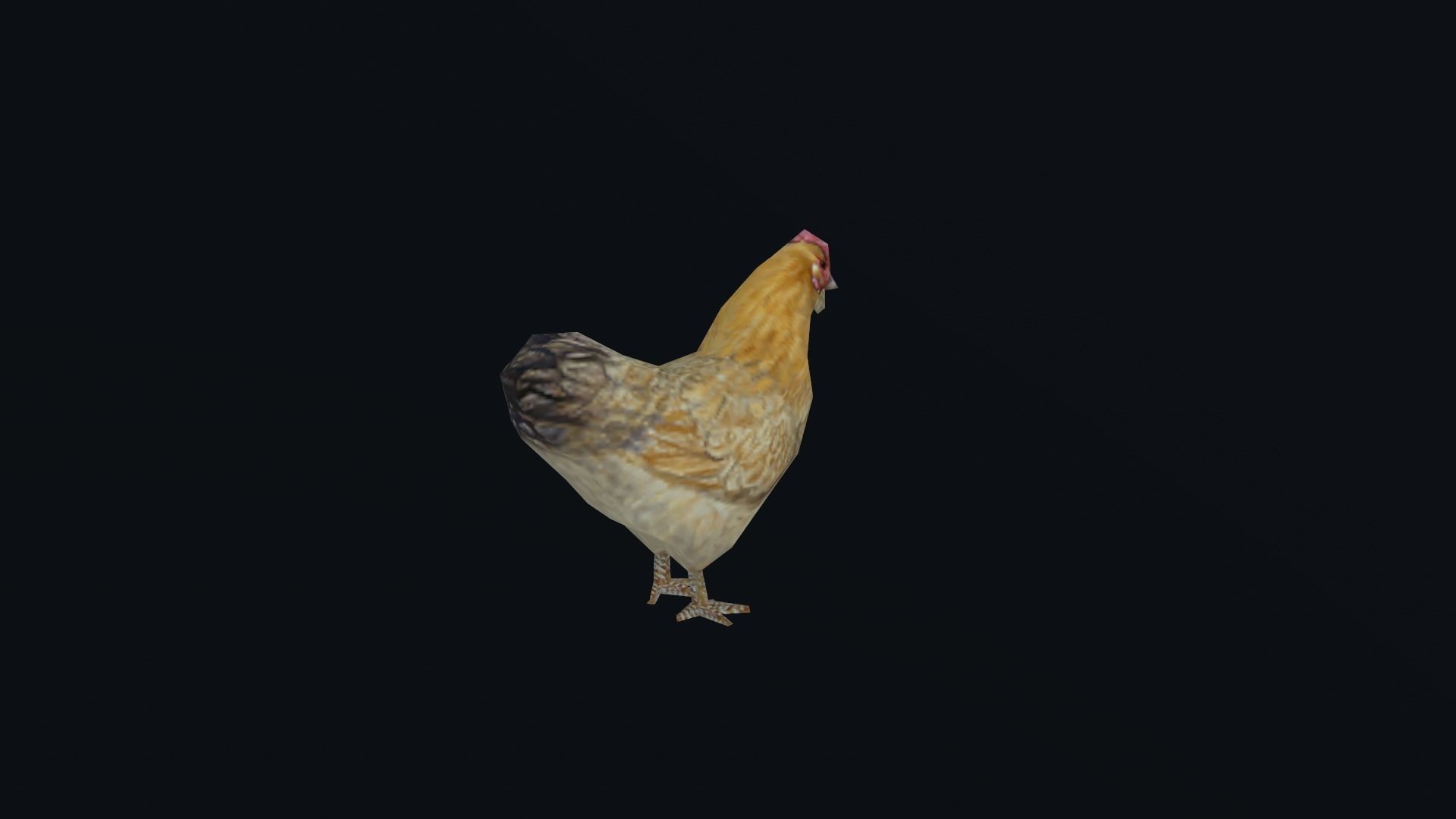 low-poly animated chicken Low-poly 3D model_5