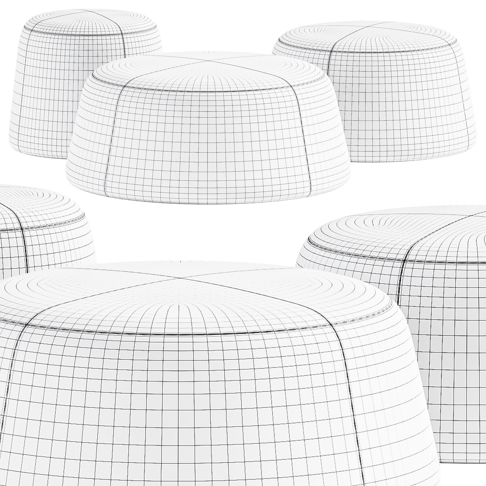 FUJI round pouf by MDF Italia 3D model_1