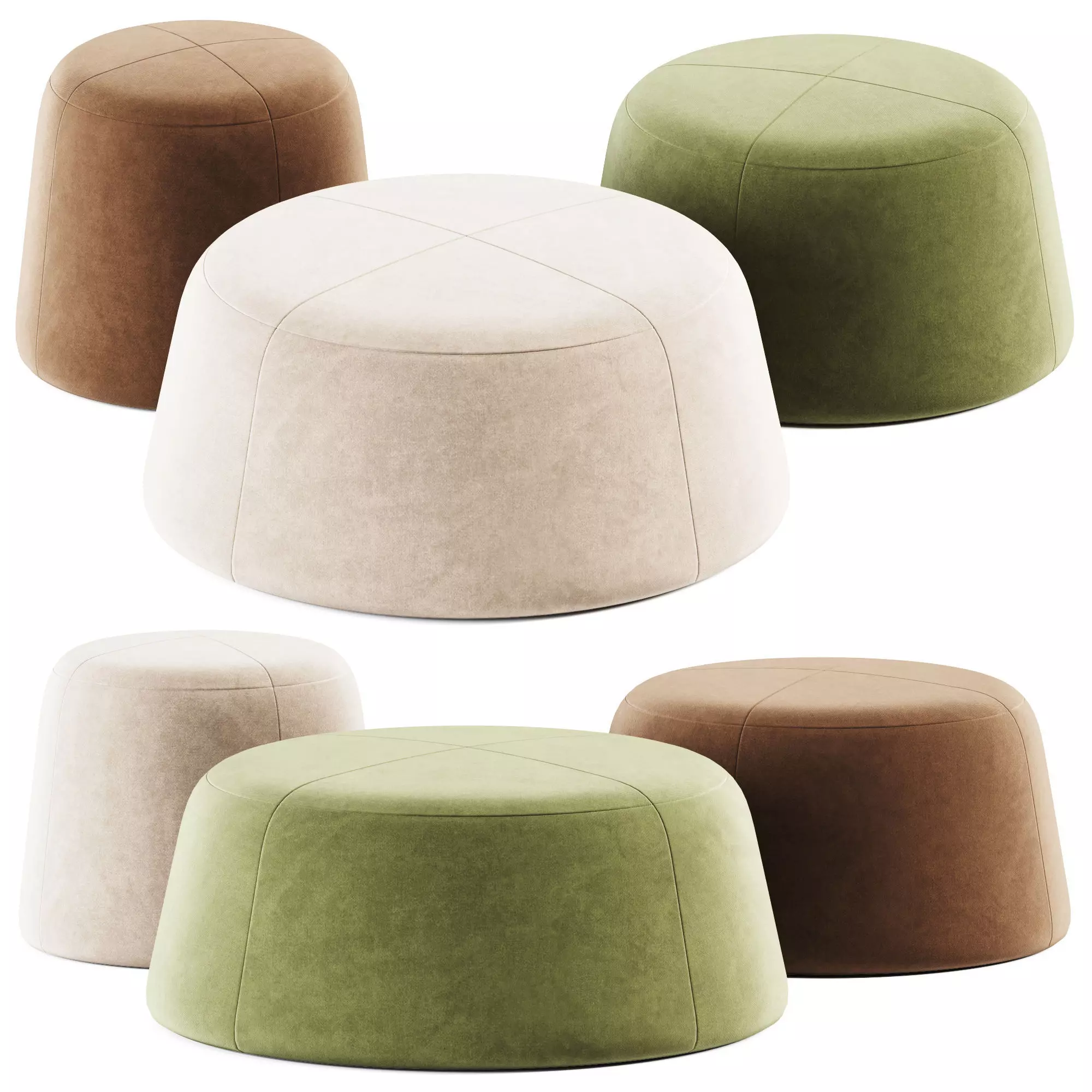 FUJI round pouf by MDF Italia 3D model_0