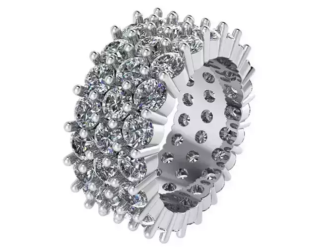 3-Row Diamond Ring 1266