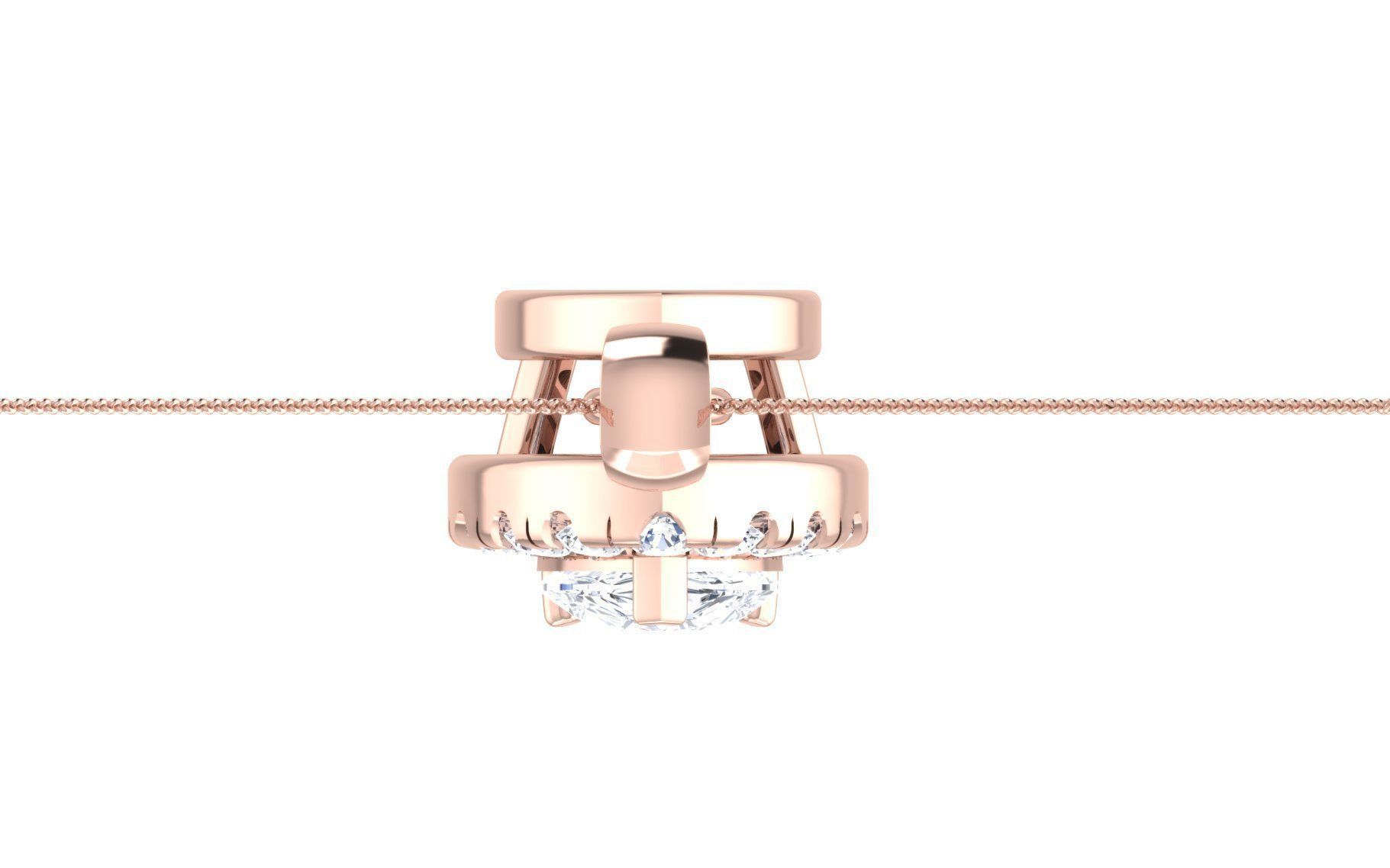 Solitaire Women Pendant 3dm STL OBJ FBX Render Details 3D print model_14