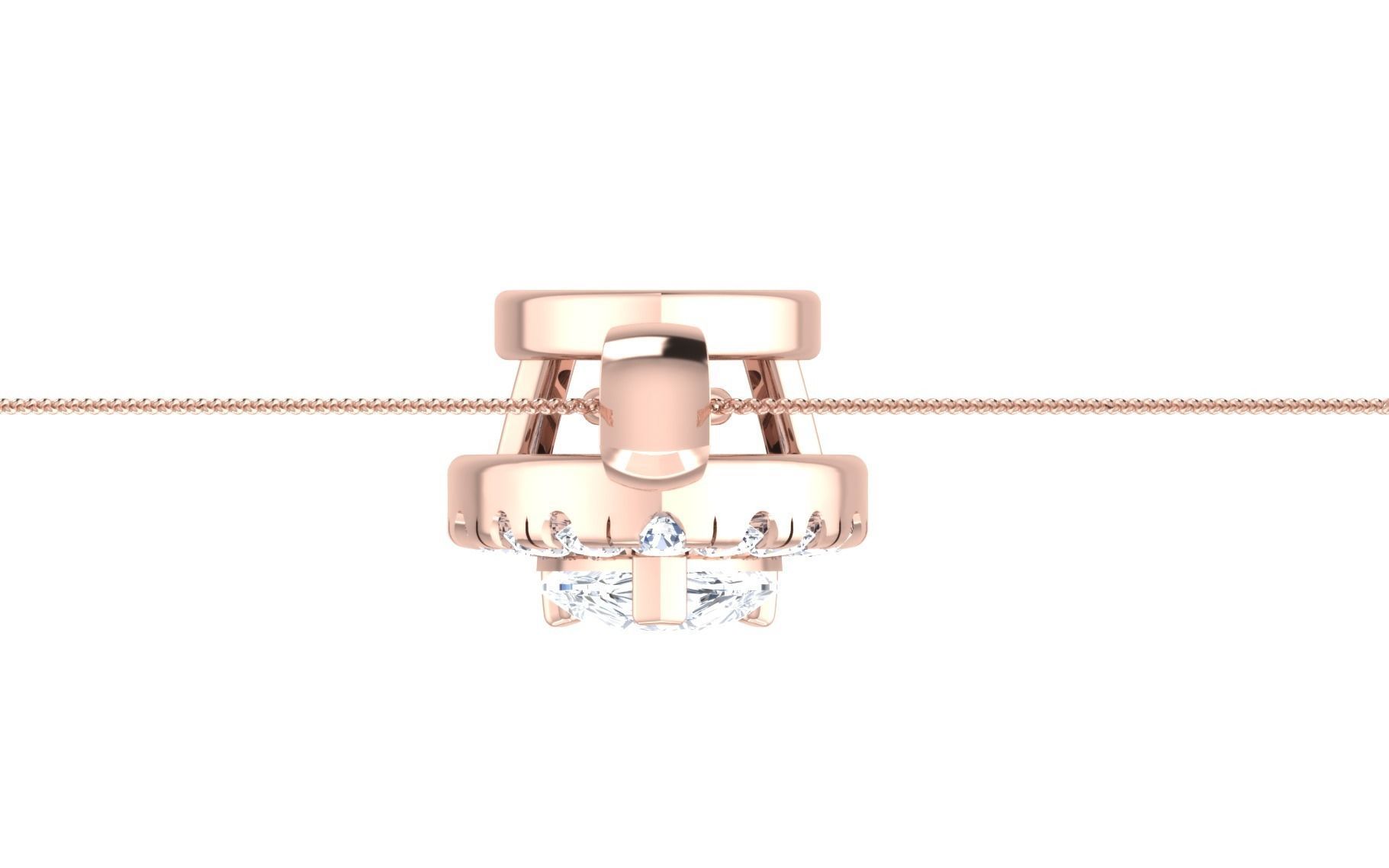 Solitaire Women Pendant 3dm STL OBJ FBX Render Details 3D print model_15