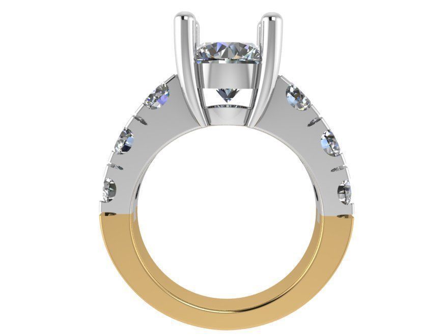 Engagement Diamond Ring 1270 3D print model_3