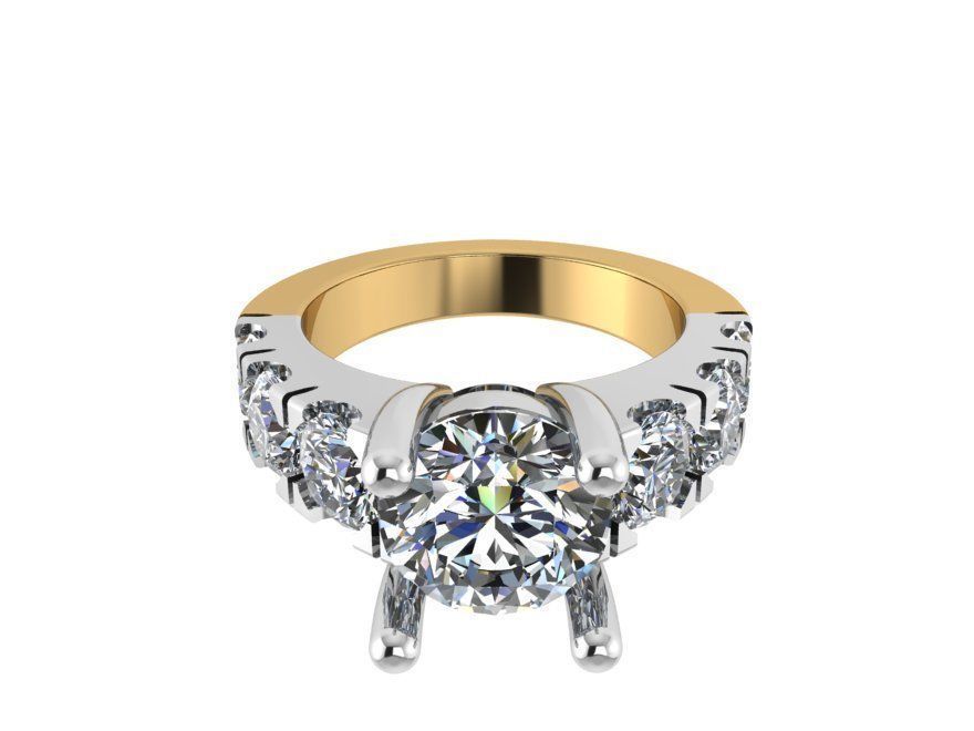 Engagement Diamond Ring 1270 3D print model_1