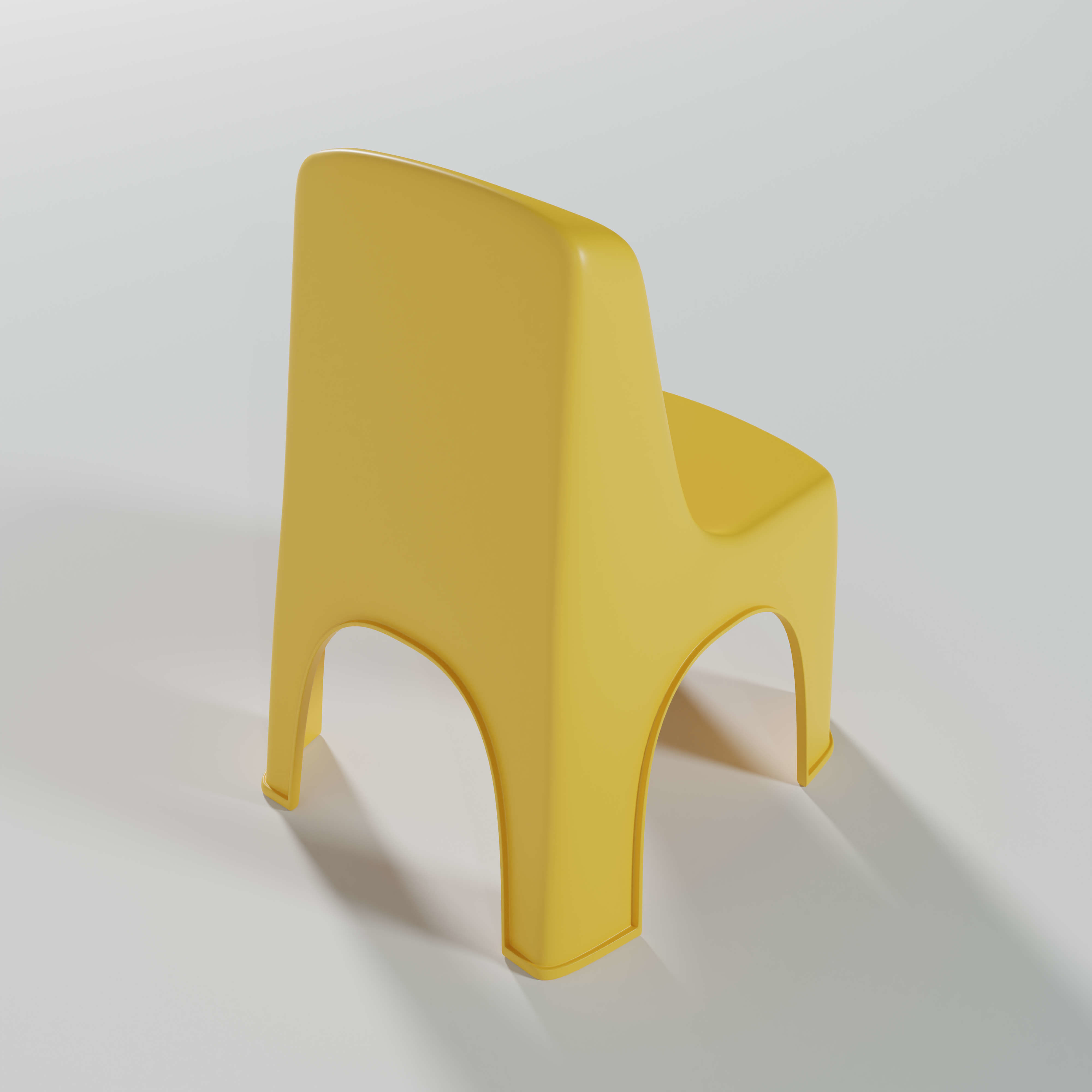 Kid Plastic Chair 3D model_6