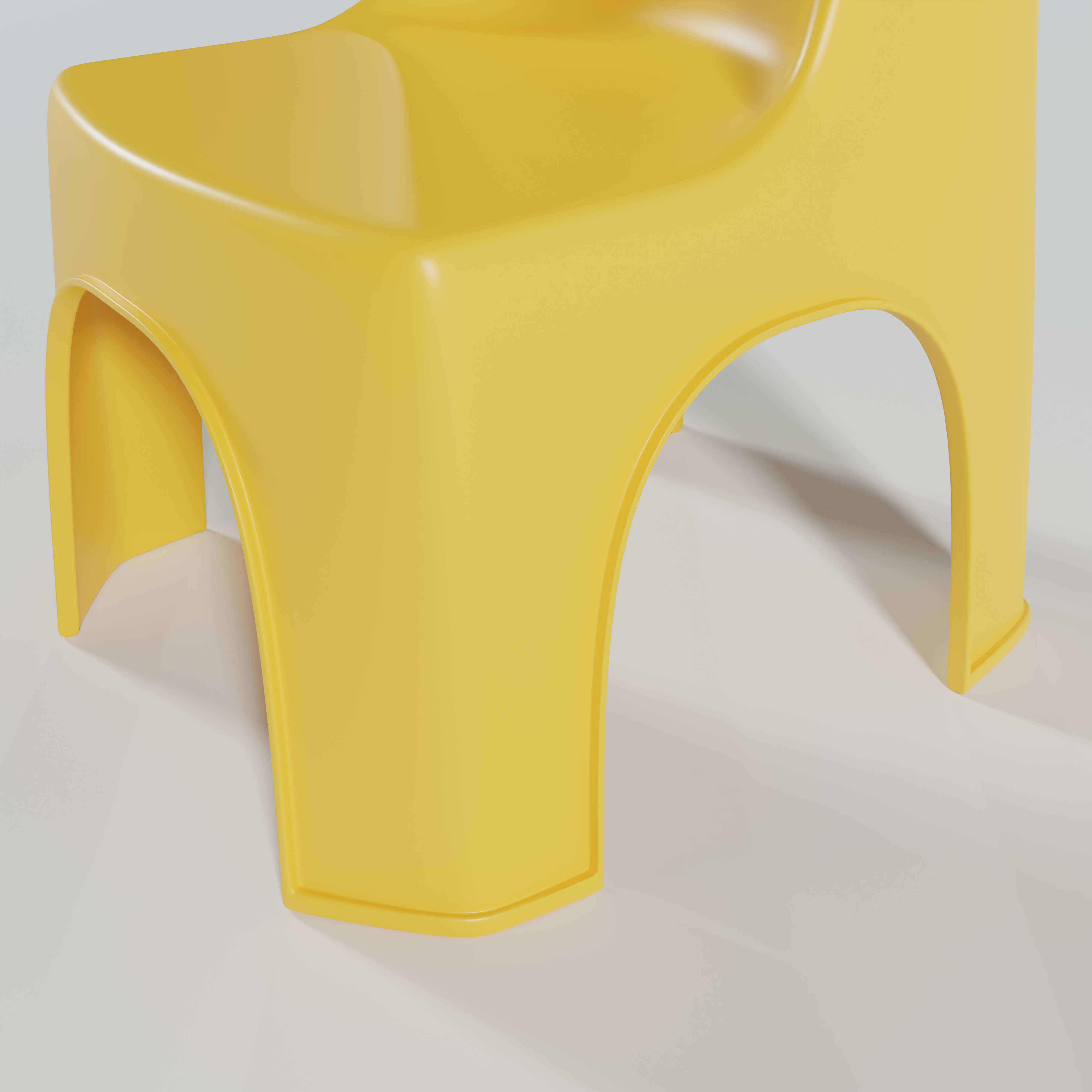 Kid Plastic Chair 3D model_3