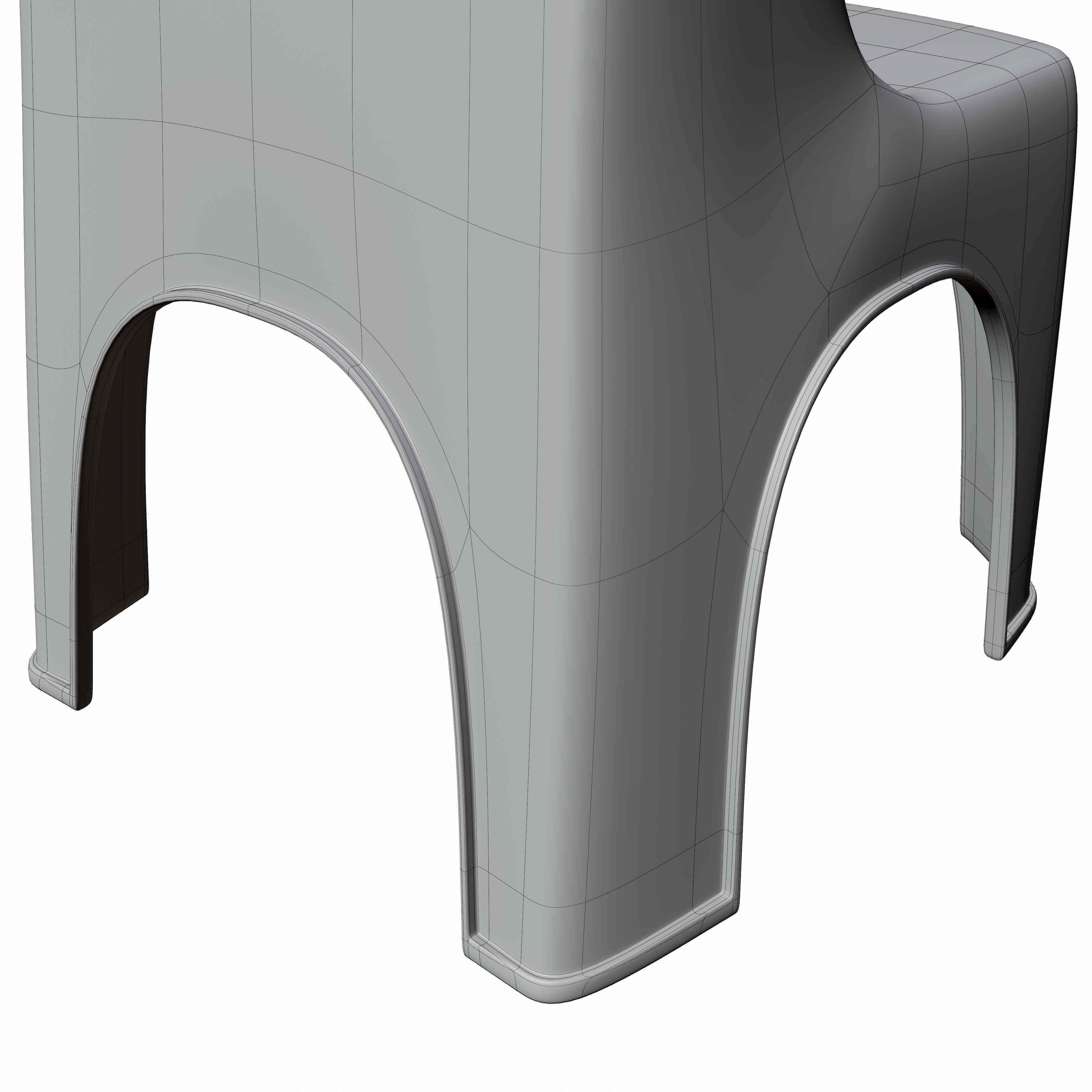 Kid Plastic Chair 3D model_8