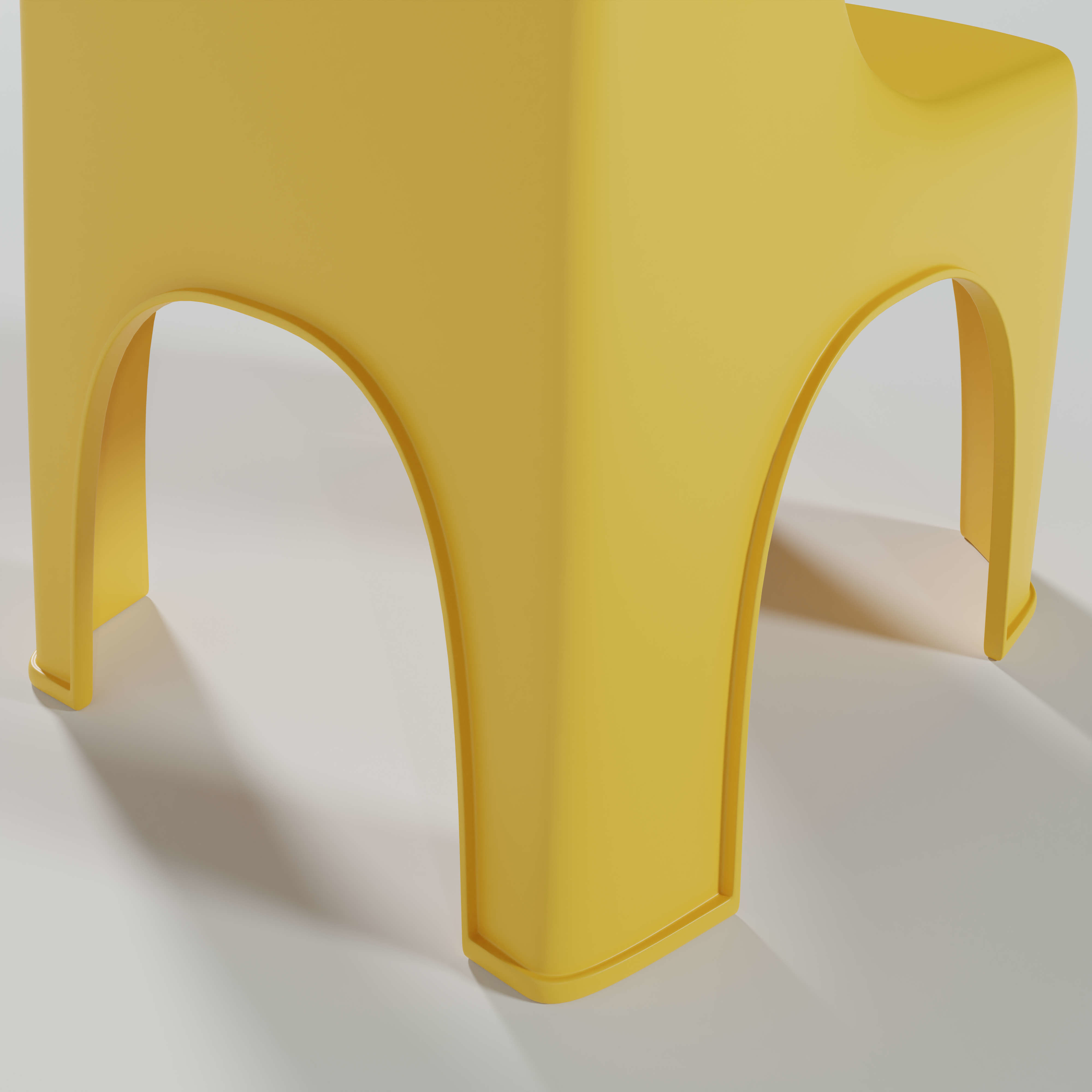 Kid Plastic Chair 3D model_7