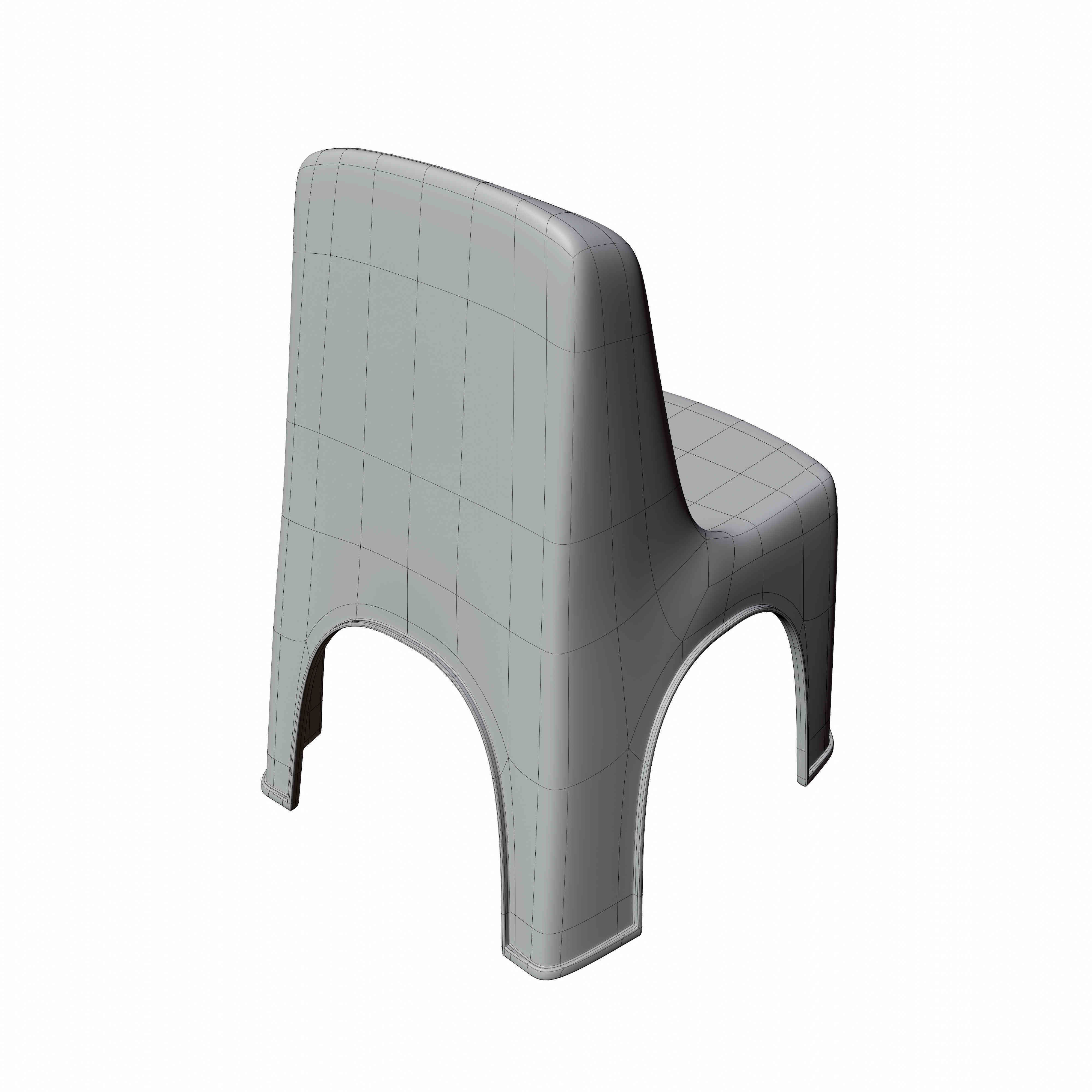 Kid Plastic Chair 3D model_9