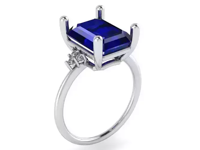 Emerald Sapphire Ring 1280