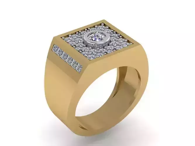 Diamond Signet Ring 1286