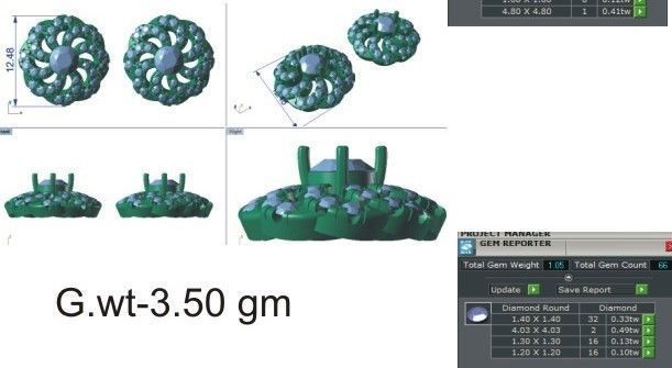 Solitaire Women Stud Earring 3dm STL OBJ FBX Render Details 3D print model_24