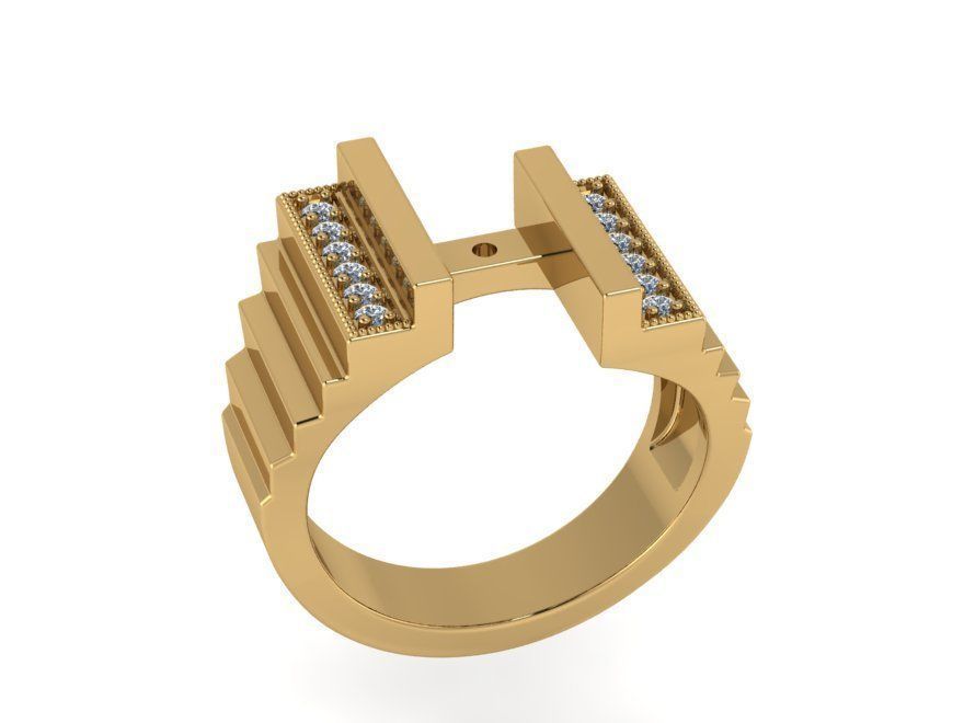 Stair Style Ring 1289 3D print model_1