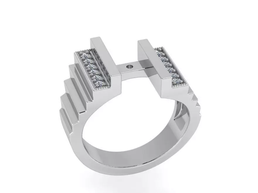 Stair Style Ring 1289 3D print model_0