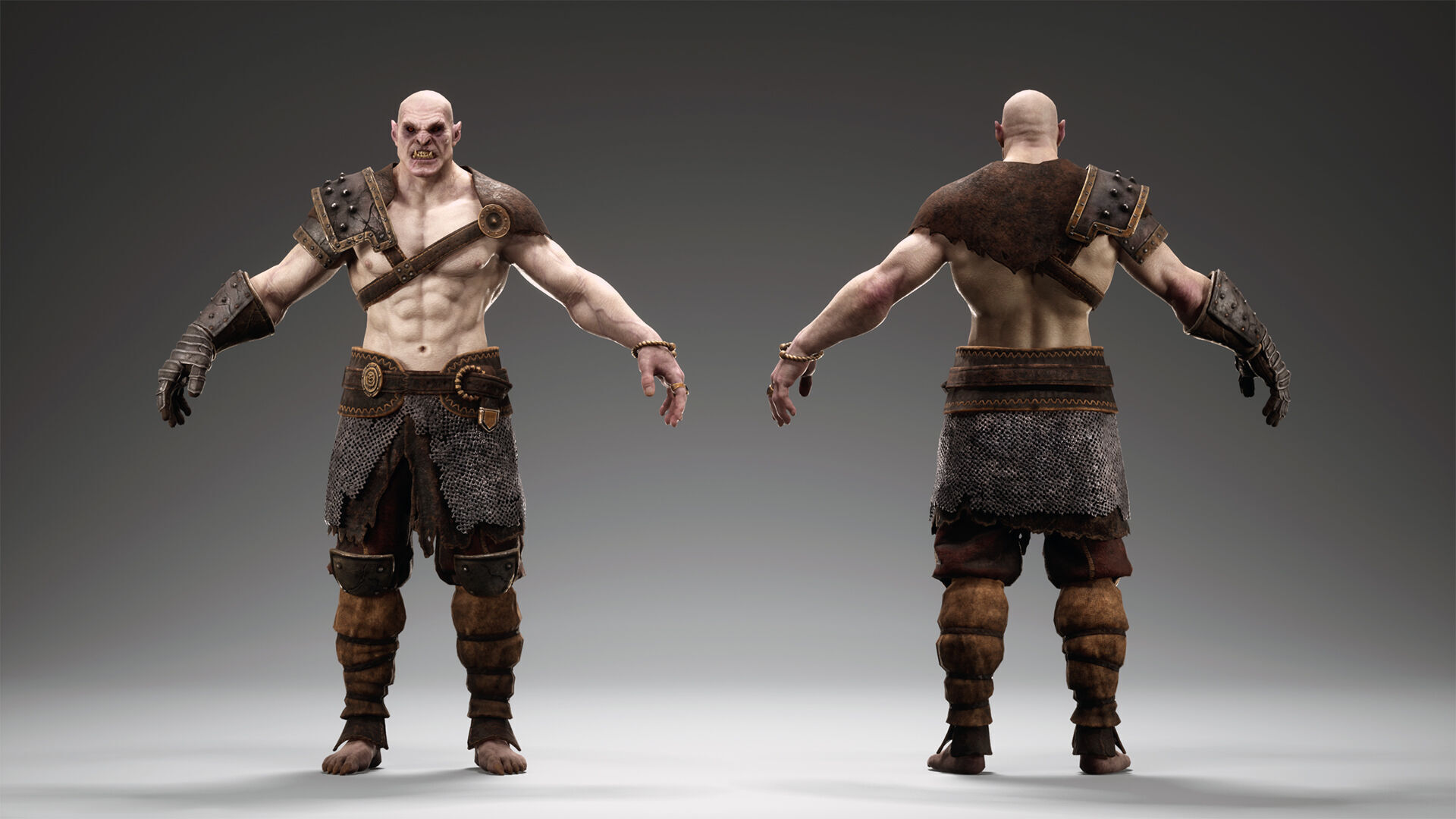 Orc Marauder Low-poly 3D model_13