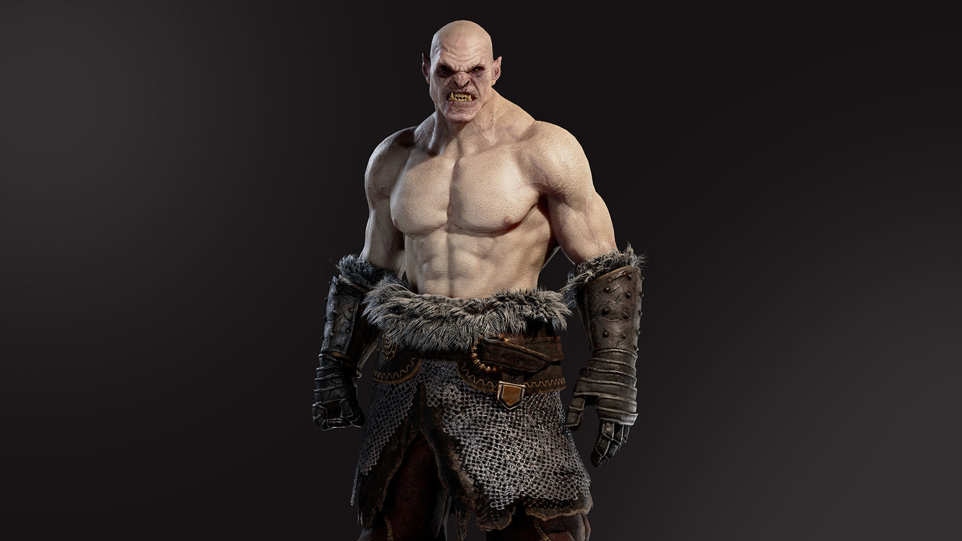 Orc Marauder Low-poly 3D model_7
