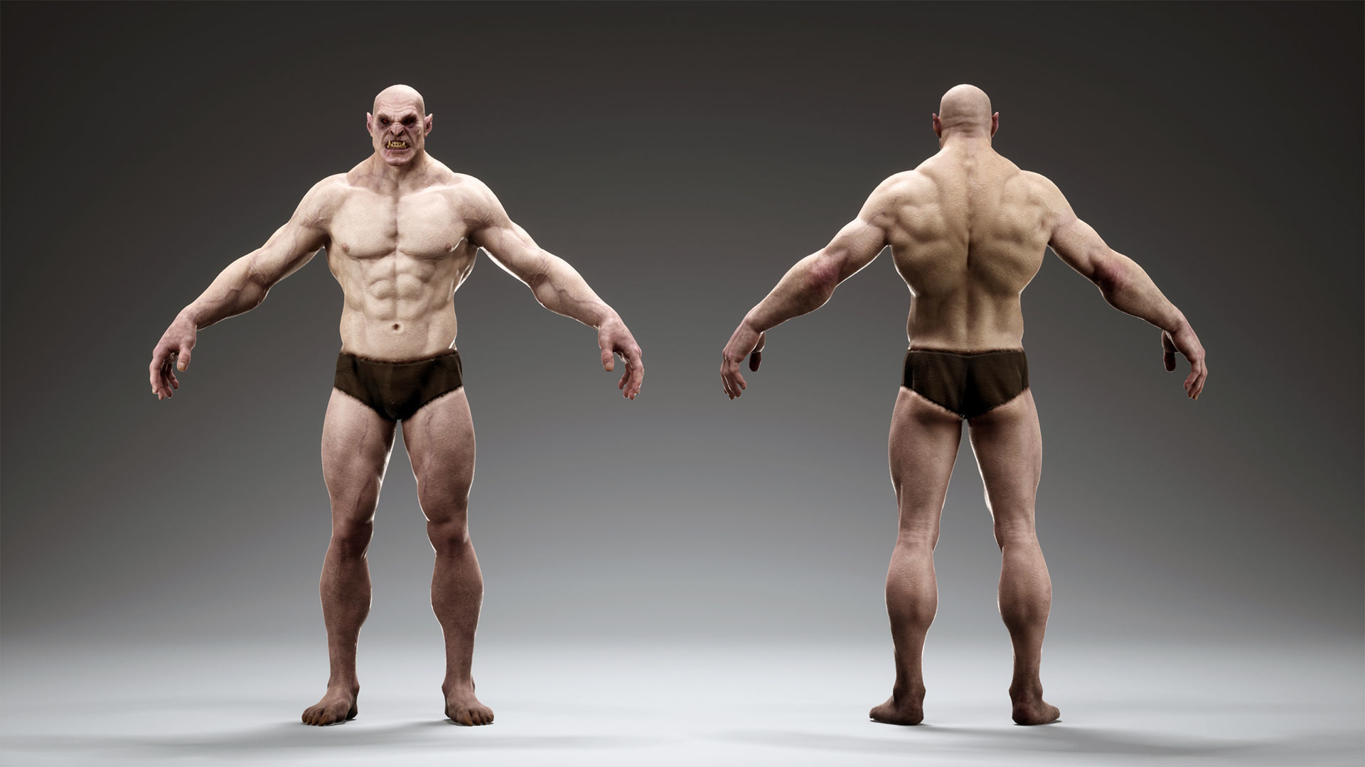 Orc Marauder Low-poly 3D model_11