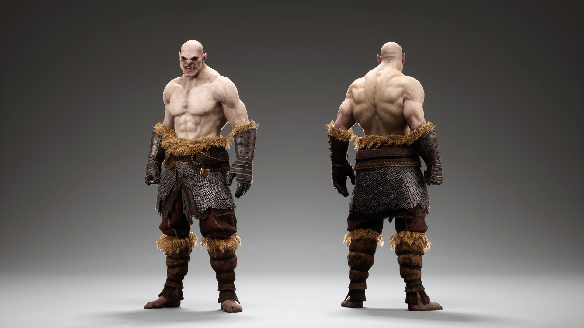 Orc Marauder Low-poly 3D model_12