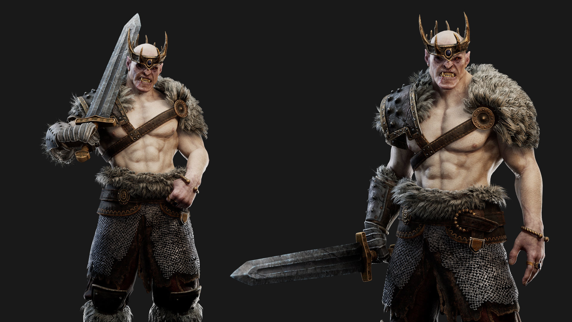 Orc Marauder Low-poly 3D model_9
